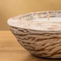 Свеча в кокосе, 20х20х7 см, цв. белый Свеча в кокосе, 20х20х7 см, цв. белый