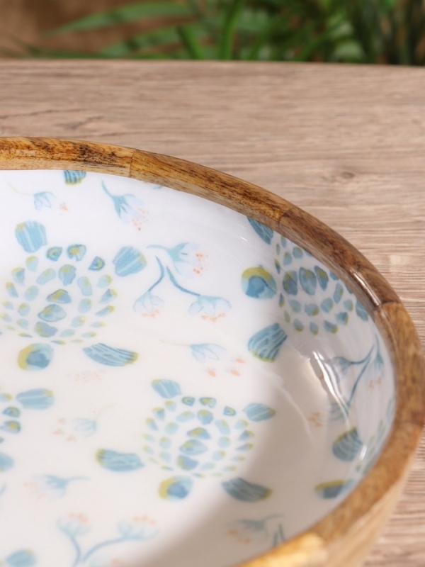 Блюдо Блюдо "Черепаха и цветы" дерево манго 25,5х25,5х6 см