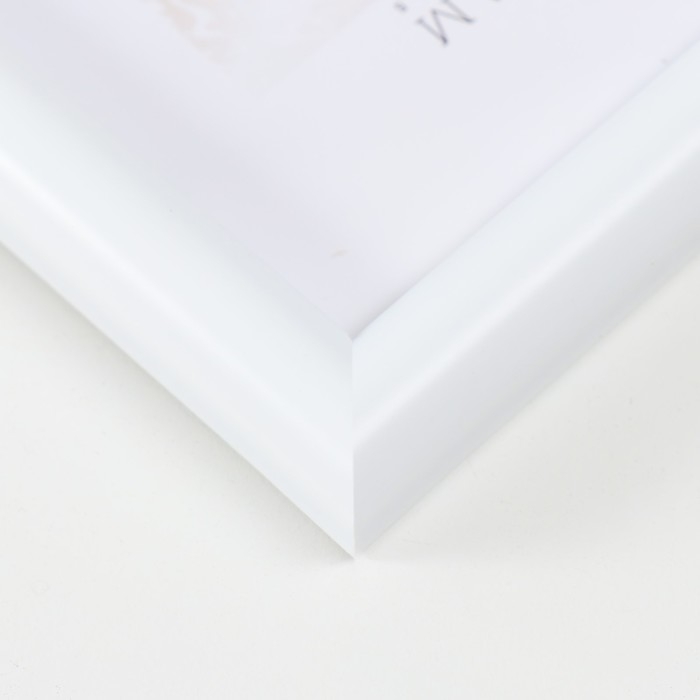 Фоторамка пластик Фоторамка пластик "МИРАМ" 10х15 см, белый (пластиковый экран)