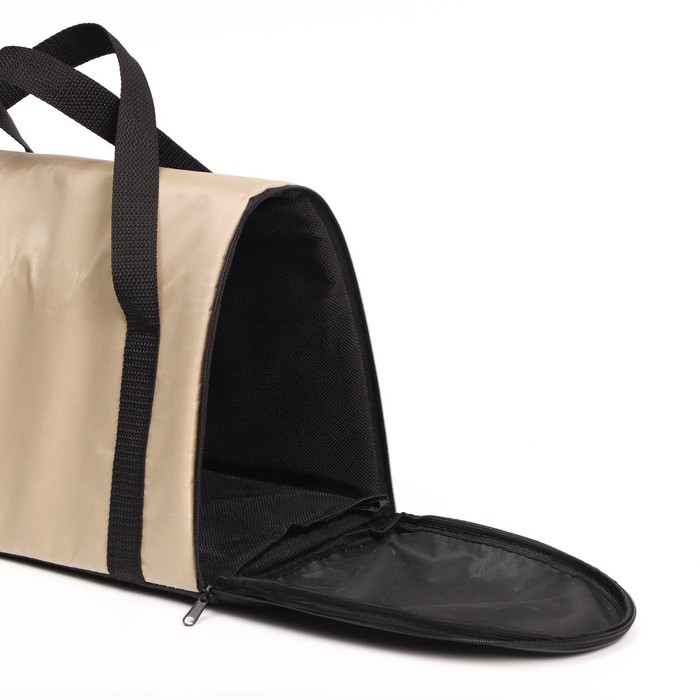 Сумка - переноска для животных  Сумка - переноска для животных "Туннель", нейлон, 33 х 19 х 23 см, бежевый