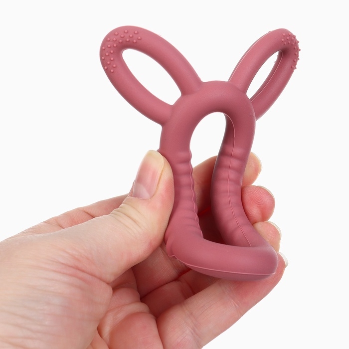 Прорезыватель силиконовый для зубов Крошка Я «Зайка», красный Прорезыватель силиконовый для зубов Крошка Я «Зайка», красный