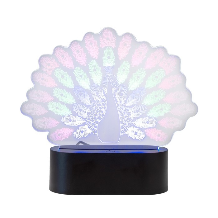 Светильник сенсорный Светильник сенсорный "Павлин" LED USB (90см) от батареек 3xАА черный 17,8х5,5х16,5 см RISALUX 76522