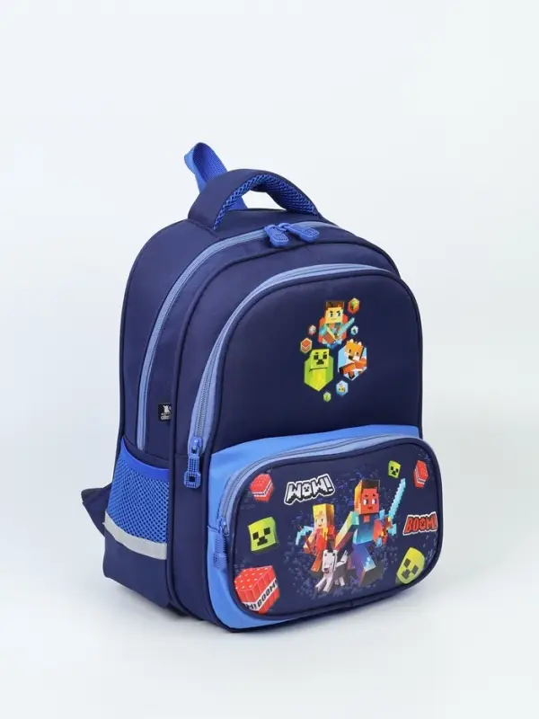 Ранец с эргономичной спинкой текстильный "Пиксели"