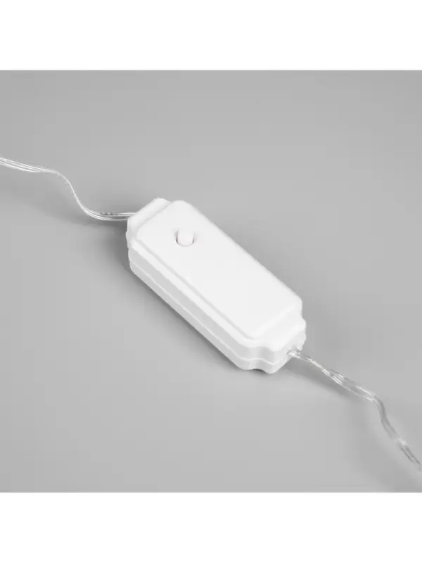 Гирлянда &laquo;Нить&raquo; 5 м, роса с насадками &laquo;Шарики&raquo;, IP20, серебристая нить, 50 LED, 8 режимов, свечение мульти, 220 В