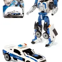 Робот &laquo;Полицейская машина&raquo;, с металлическими элементами, трансформируется