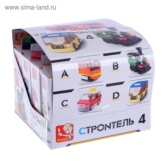 Конструктор &laquo;Городской транспорт&raquo;, 59 деталей, 4 вида, МИКС