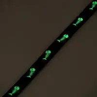 Ошейник для кошек &laquo;Рыбёшка&raquo;, 30&times;1 см, светящийся, с бубенчиком и подвесом, полиэстер, чёрный