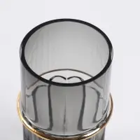 Ваза «Лоренцо», 20×8.5 см, стекло, чёрная