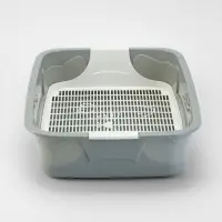 Туалет с сеткой, 44&times;33&times;11.5 см, серый, белый