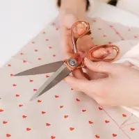 Ножницы закройные, скошенное лезвие, 8.5", 20 см, цвет бронзовый