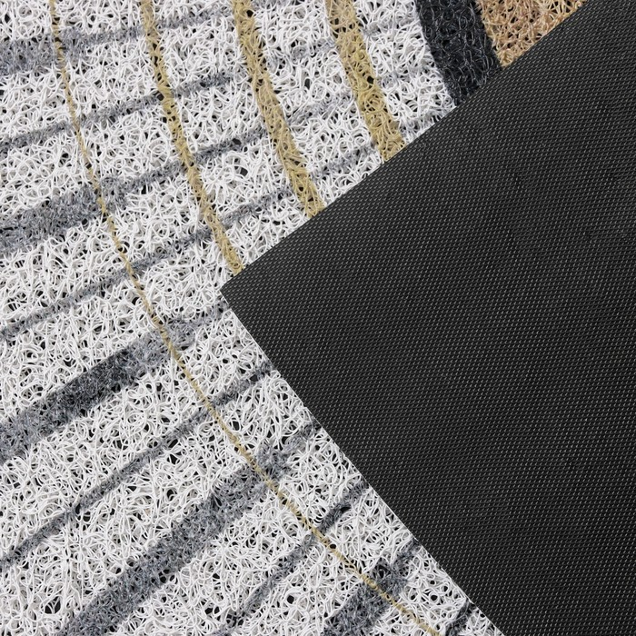 Коврик придверный грязезащитный Доляна «Ра», 45×75 см, цвет серый Коврик придверный грязезащитный Доляна «Ра», 45×75 см, цвет серый