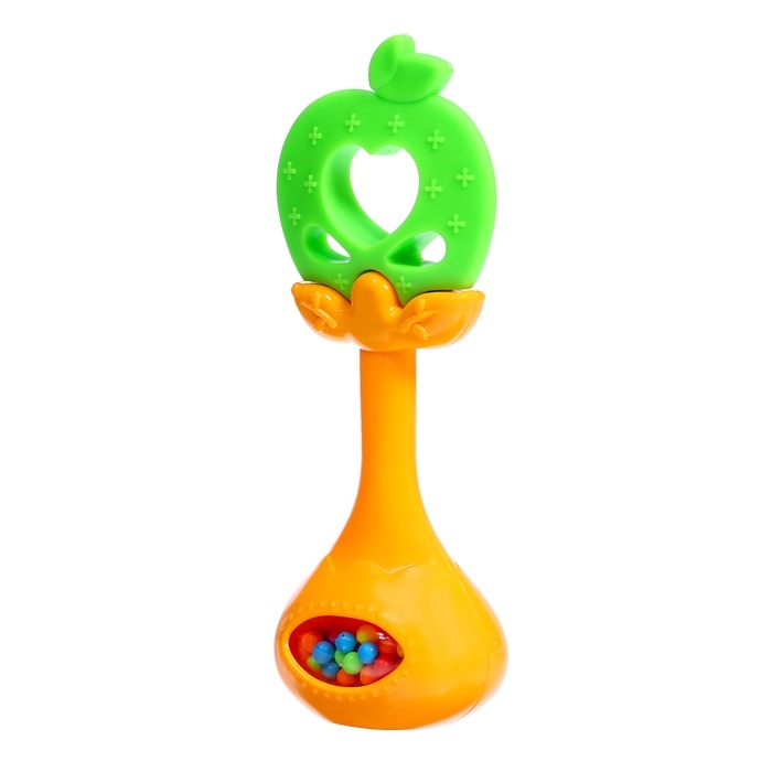 Набор погремушек с прорезывателем для зубов «Фруктики. Яблоко», 4 шт Набор погремушек с прорезывателем для зубов «Фруктики. Яблоко», 4 шт