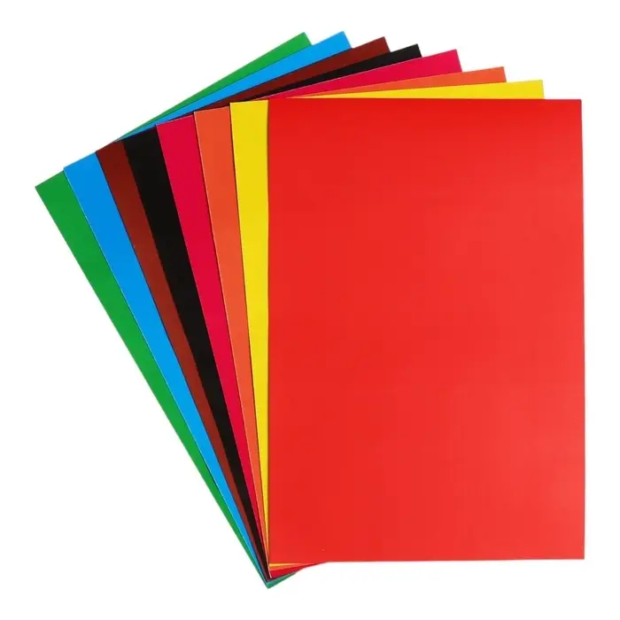 Картон цветной А4, 8 листов, 8 цветов, Calligrata, мелованный 240 г/м&sup2;, в пленке