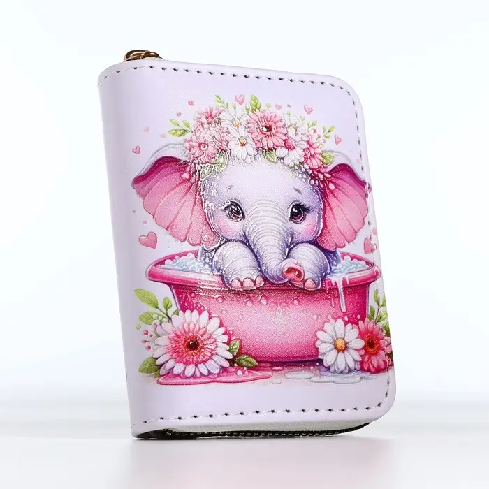 Кошелёк на молнии &laquo;Слоник&raquo;, белый