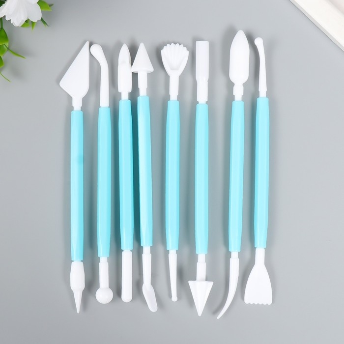 Инструмент для моделирования пластик набор 8 шт 15,5 см МИКС Инструмент для моделирования пластик набор 8 шт 15,5 см МИКС