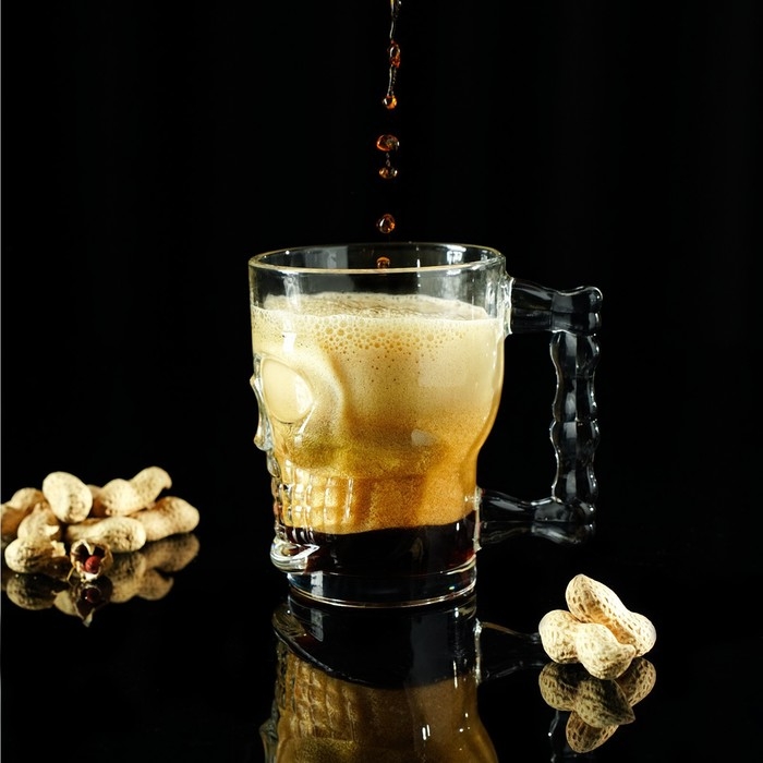 Кружка стеклянная для пива «Череп. Хэллоуин», 500 мл Кружка стеклянная для пива «Череп. Хэллоуин», 500 мл