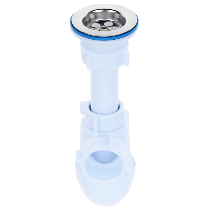 Сифон для мойки  Сифон для мойки "АНИ Пласт" C0100, 1 1/2" х 40 мм, с нержавеющей решеткой d=70 мм