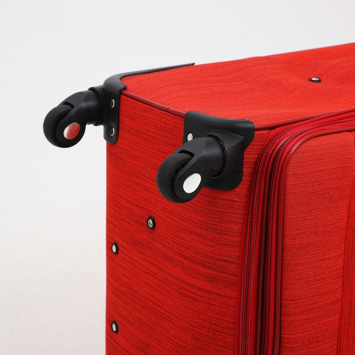 Чемодан большой 95 л (L), отдел на молнии, с расширением, кодовый замок, 4 колеса, наружный карман, цвет красный Чемодан большой 95 л (L), отдел на молнии, с расширением, кодовый замок, 4 колеса, наружный карман, цвет красный