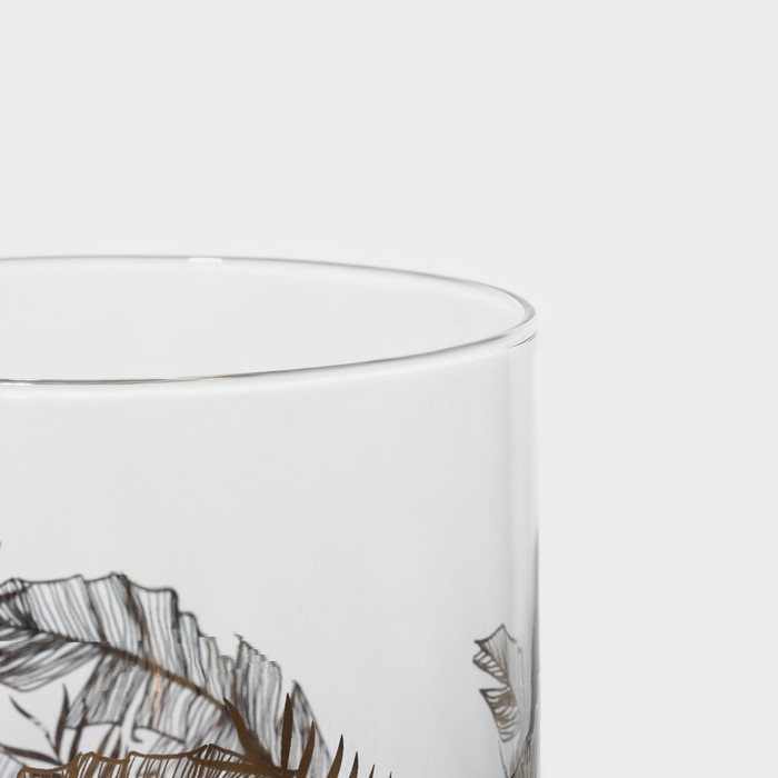 Стакан стеклянный Magistro «Золотой лист», 400 мл, 8,5×10 см Стакан стеклянный Magistro «Золотой лист», 400 мл, 8,5×10 см