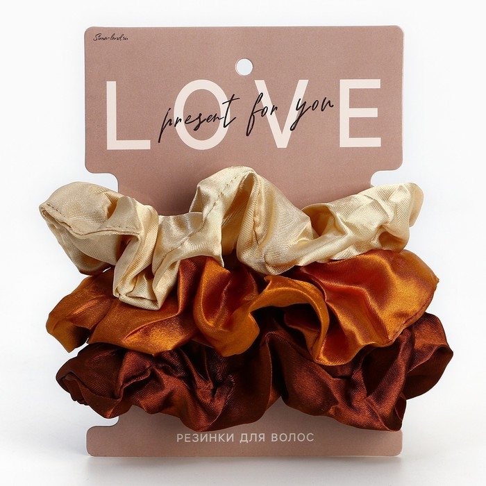 Резинки для волос «Present for you», диам 10 см., 3 шт. Резинки для волос «Present for you», диам 10 см., 3 шт.