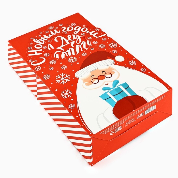 Коробка новогодняя складная «Подарок от Деда Мороза» 18.4 х 30.4 х 7.3 см, Новый год Коробка новогодняя складная «Подарок от Деда Мороза» 18.4 х 30.4 х 7.3 см, Новый год