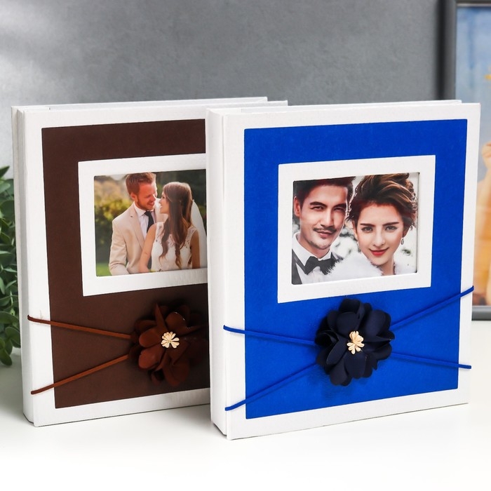 Фотоальбом на 200 фото 10х15 см Фотоальбом на 200 фото 10х15 см "Цветок. Рамка" МИКС 23,5х4,5х20 см