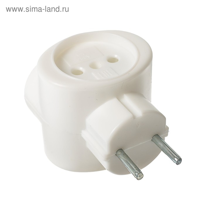 Тройник электрический REXANT, 6 А, без з/к, биметалл, белый Тройник электрический REXANT, 6 А, без з/к, биметалл, белый