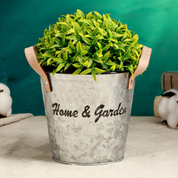 Кашпо "Элли" 13х12см, металлик