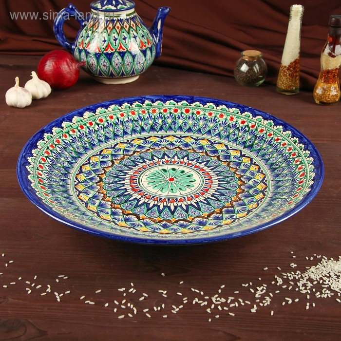 Ляган круглый Риштанская Керамика, 41см МИКС Ляган круглый Риштанская Керамика, 41см МИКС