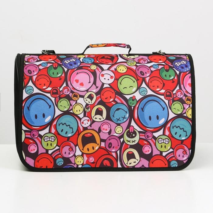 Сумка - переноскара для животных, каркасная, ПВХ, 46 х 28 х 29 см, микс цветов Сумка - переноскара для животных, каркасная, ПВХ, 46 х 28 х 29 см, микс цветов