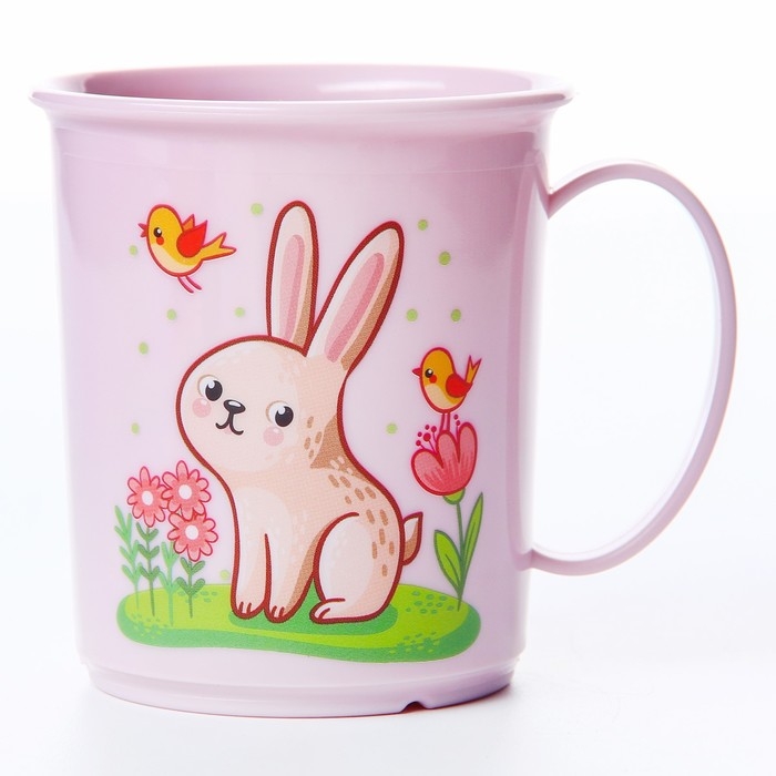 Кружка с декором 180 мл, детская, пластиковая, цвет МИКС Кружка с декором 180 мл, детская, пластиковая, цвет МИКС