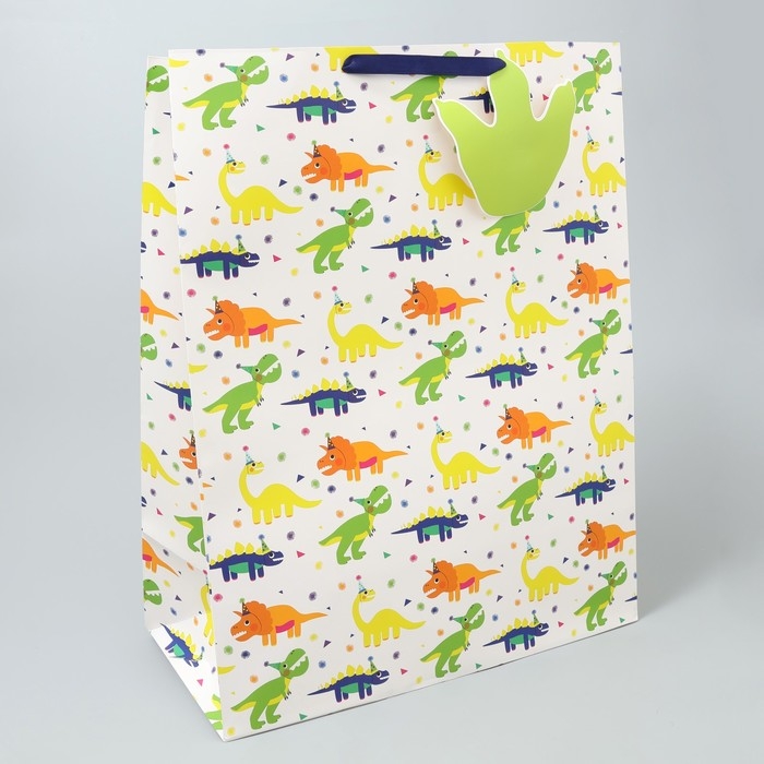 Пакет подарочный, упаковка, &laquo;Динозавры&raquo;, 51 х 40.5 х 20.5 см