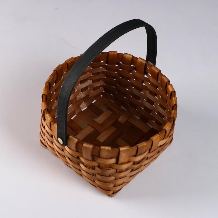 Корзина плетеная, секвойя, D21,5хH12/25 см, коричневый Корзина плетеная, секвойя, D21,5хH12/25 см, коричневый