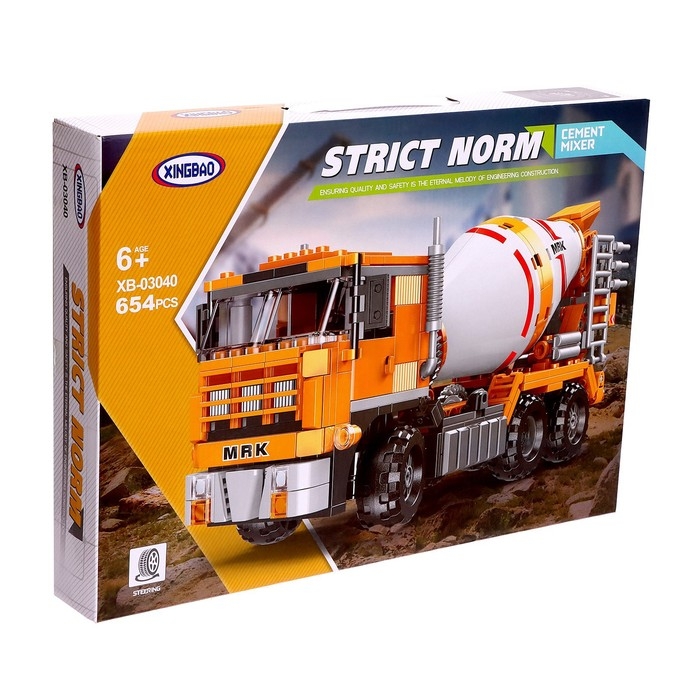 Конструктор Техно «Бетономешалка», 654 детали Конструктор Техно «Бетономешалка», 654 детали