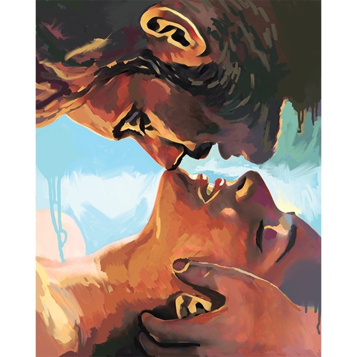 Алмазная мозаика с частичным заполнением на подрамнике «Поцелуй» 30х40 см Алмазная мозаика с частичным заполнением на подрамнике «Поцелуй» 30х40 см