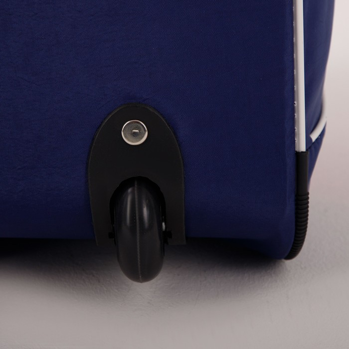 Сумка дорожная на колёсах, отдел на молнии, отдел для обуви, 3 наружных кармана, длинный ремень, цвет красный/синий Сумка дорожная на колёсах, отдел на молнии, отдел для обуви, 3 наружных кармана, длинный ремень, цвет красный/синий