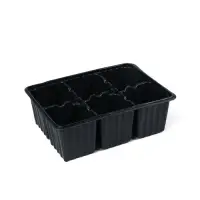 Набор для рассады: торфяной горшок 6×6 см, кассета на 6 ячеек, 17.5×13.5 см, Greengo