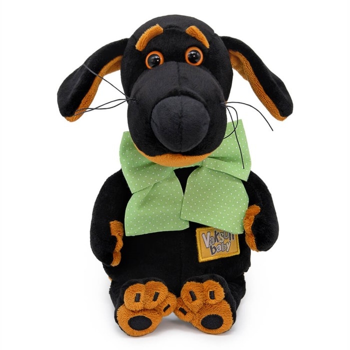 Мягкая игрушка Ваксон Baby, с зеленым бантом в горошек, 19 см Мягкая игрушка Ваксон Baby, с зеленым бантом в горошек, 19 см