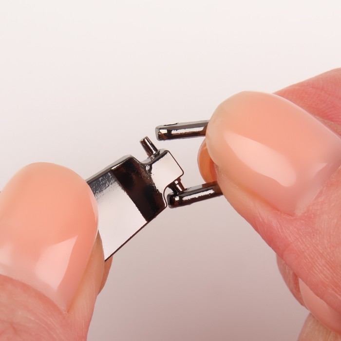 Пуллер для молнии, металлический, 2,8 × 1 см, 5 шт, цвет чёрный никель