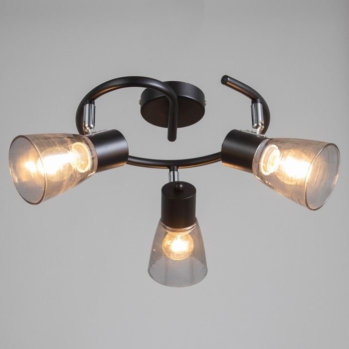 Люстра Люстра "Рондор" 3хЕ14 40Вт черный 43х43х17 см