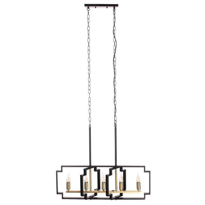 Люстра 2739/5 E14 40Вт черно-золотой 29,5х7,8х25-97 см BayerLux