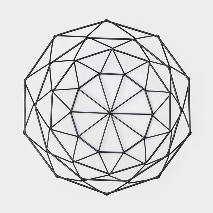 Фруктовница Доляна «Геометрия», 27×27×14 см, цвет чёрный Фруктовница Доляна «Геометрия», 27×27×14 см, цвет чёрный