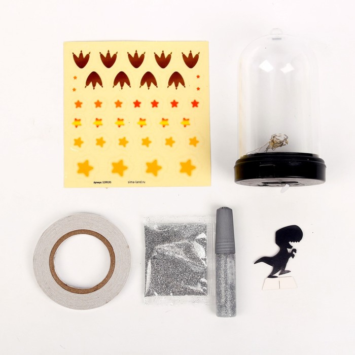 Набор для творчества «Создай ночник: динозаврик», с декором, 3+ Набор для творчества «Создай ночник: динозаврик», с декором, 3+