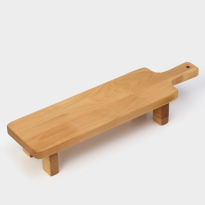 Доска сервировочная с ручкой Adelica, на ножках, 38×10×6 см, берёза Доска сервировочная с ручкой Adelica, на ножках, 38×10×6 см, берёза