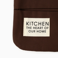 Набор кухонный Этель Kitchen, цвет. коричневый, варежка-прихватка 18х29 см, прихватка 19х19 см