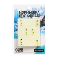 Мормышка Овсинка лайм, чёрная полоска + бисер, вес 0.25 г