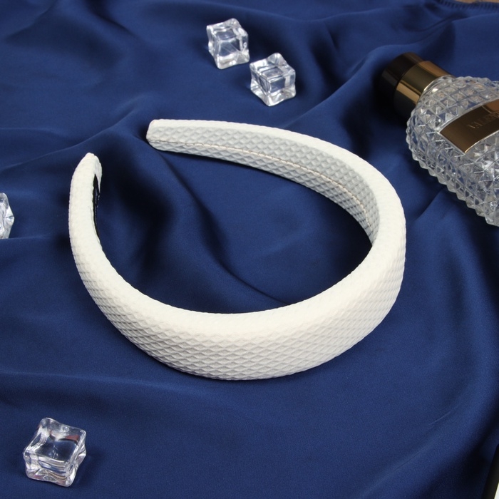 Ободок для волос Ободок для волос "Жаннет" стиль орнамент, 3 см, бежевый