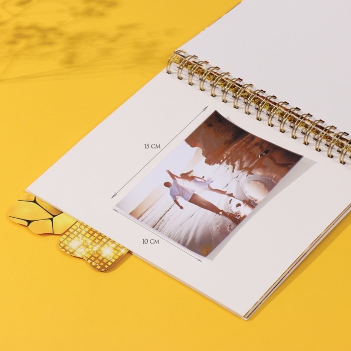 Фотоальбом на спирали 20 листов  Фотоальбом на спирали 20 листов "Моё zoloto" объёмный элемент + 4 вкладки 24х24 см