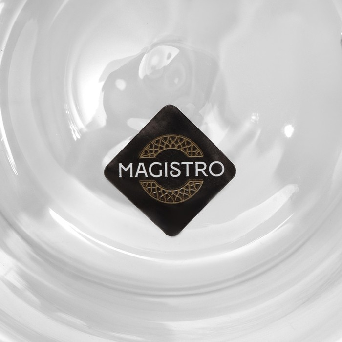 Чашка стеклянная с двойными стенками Magistro «Адель», 200 мл, цвет чёрный Чашка стеклянная с двойными стенками Magistro «Адель», 200 мл, цвет чёрный