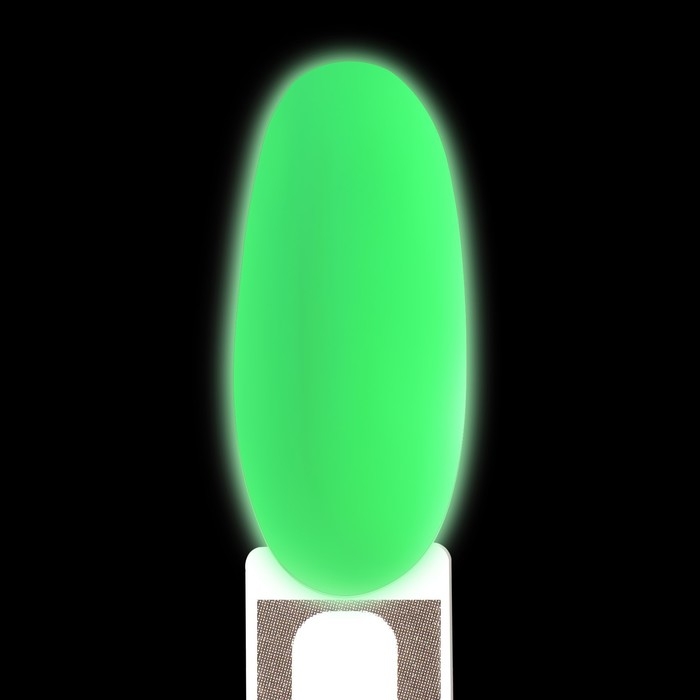 Гель лак для ногтей «GLOW IN THE DARK», 3-х фазный, 8 мл, LED/UV, люминесцентный, цвет ярко-жёлтый (24)